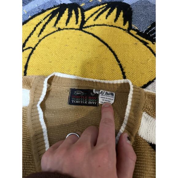 Vintage Turtle Bay V Neck Dress Sweater - Picture 4 of 5